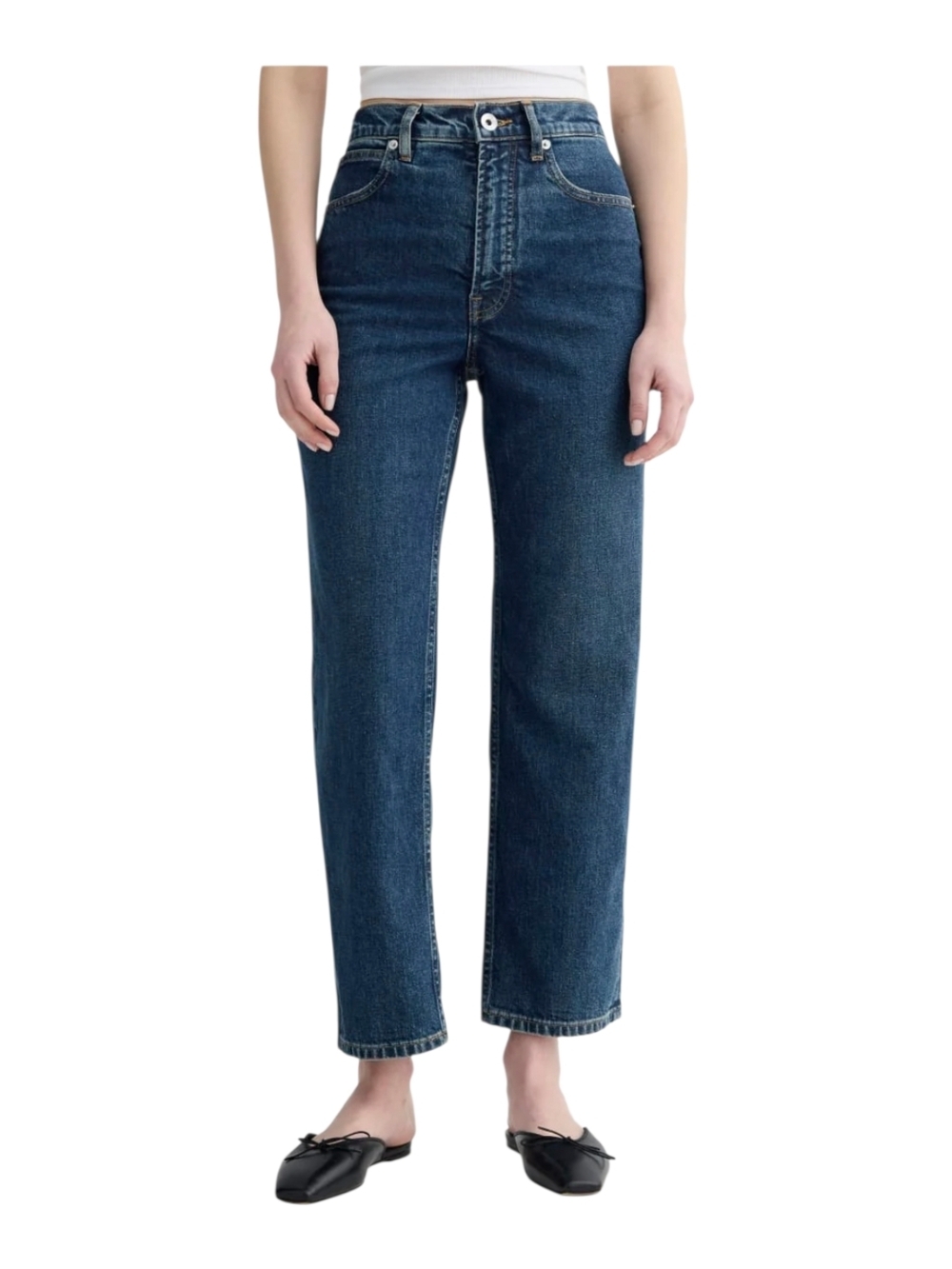 Everlane The Way-High Jean Highrise Straight Dark Indigo  Size 26 NWT - Picture 7 of 7